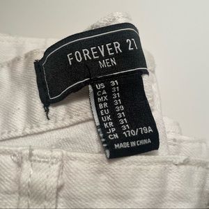 Forever 21 mens white jeans
